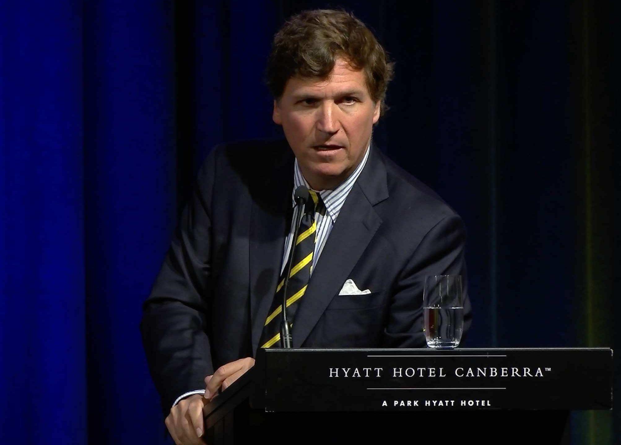 Tucker Carlson Responds to Julian Assange’s Release During Australia Speech