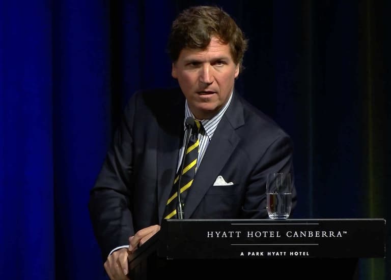 Tucker Carlson Responds to Julian Assange’s Release During Australia Speech show image